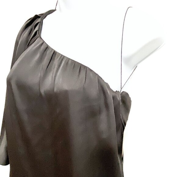 NWT Aidan Aidan Mattox Asymmetric Batwing Dress, Size 4, Gray - Picture 8 of 13